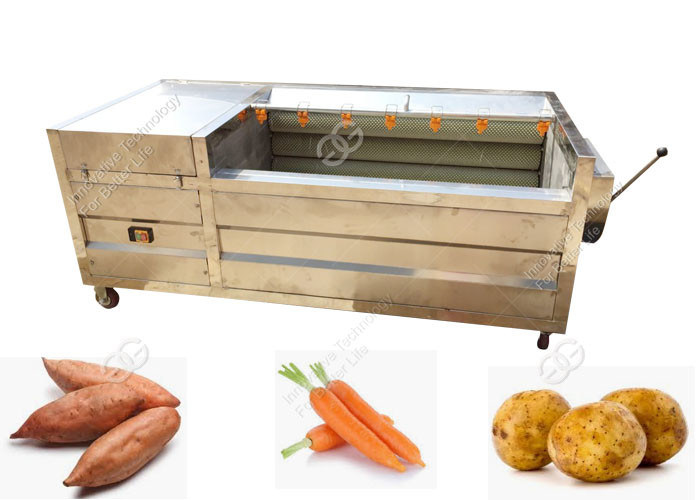 Carrot Washing And Peeling Line Vegetable Washing Machine Commercial CE