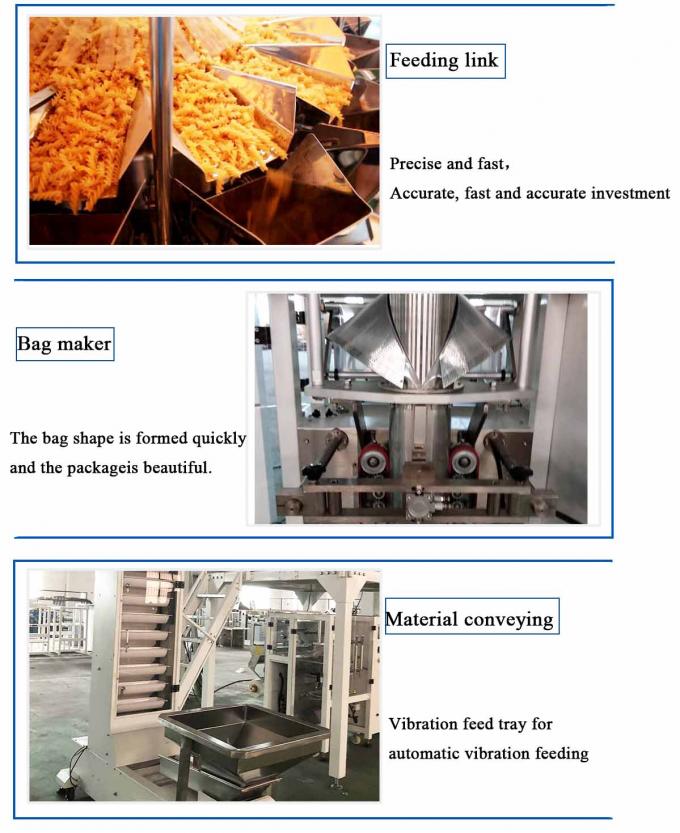 Packing Fries Machine 10 Head Multihead Weigher French Fries Packing Machine (film width 720mm)