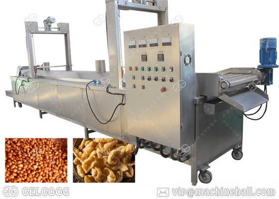 China Fried Peanut Pork Skin Automatic Fryer Machine , 0-300℃ Henan GELGOOG Machinery supplier