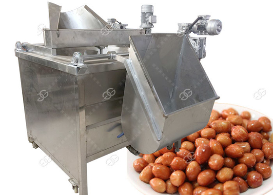 China SUS304 Automatic Fryer Machine , Electric Heating Peanut Frying Machine 100-150 Kg / H supplier