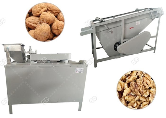 China Automatic Black Walnut Cracking Machine Shelling Line Stainless Steel supplier