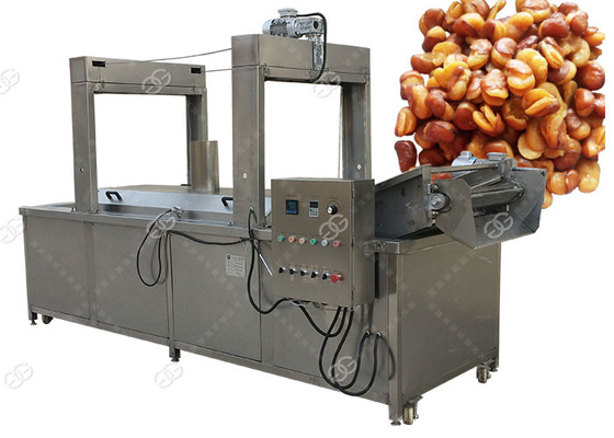 China Continuous Broad Bean Automatic Deep Fryer / Deep Oil Fryer Machine 380V supplier