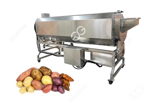China Full Automatic Industrial Potato Washing And Peeling Machine Carrot Ginger Washer Peeler supplier