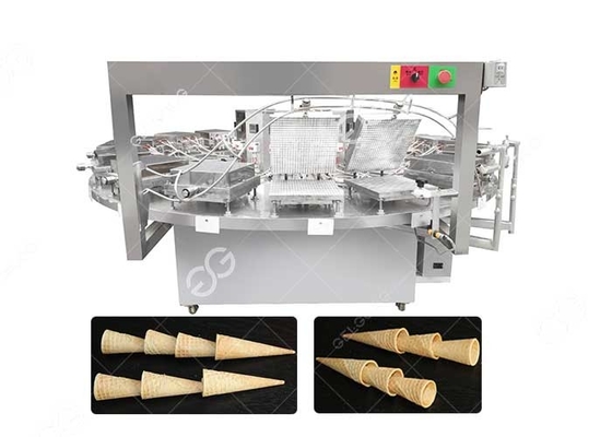 China Stainless Steel Waffle Ice Cream Cone Baking Machine Electric/Gas Heating supplier