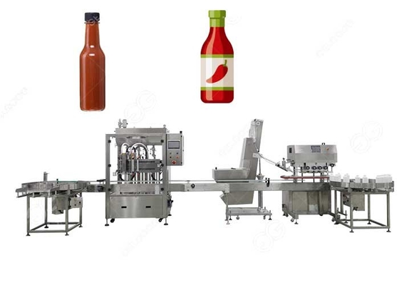 China 20 Bottles/Min Industrial Chili Sauce Filling Machine Chili Paste Filling Line supplier