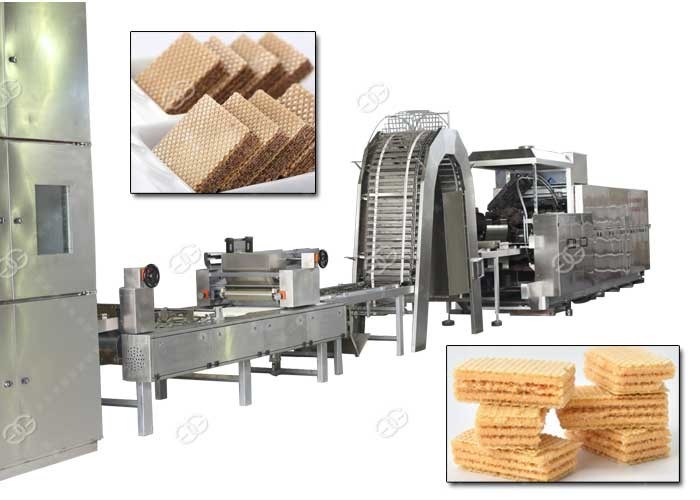Gas Heating Wafer Biscuit Production Line , Wafer Snack Biscuits Making
