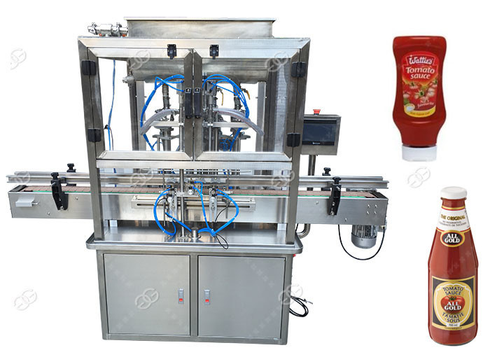 20 Bottles / Min Tomato Sauce Filling Machine / Hot Sauce Bottle Filler