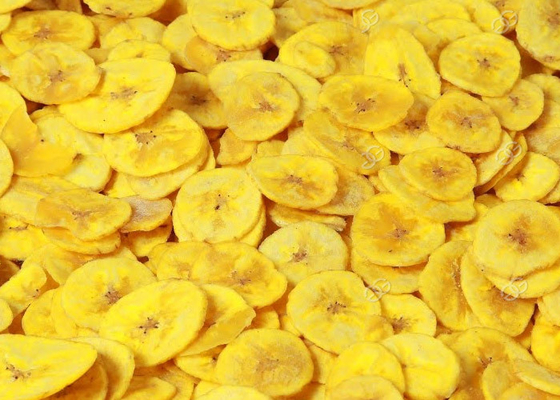 Green Banana Plantain Potato Chips Machine With Slicing And Deoiling Function 100 Kg / H supplier