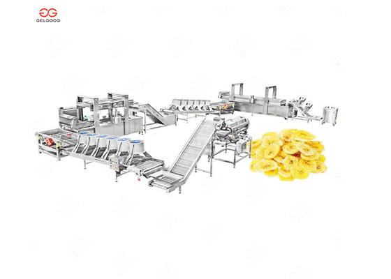 Green Banana Plantain Potato Chips Machine With Slicing And Deoiling Function 100 Kg / H supplier